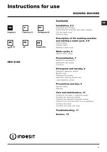 User manual Indesit IWC 8125 B (English 